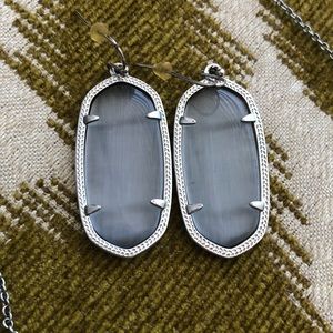 Kendra Scott Elle earring slate grey in silver